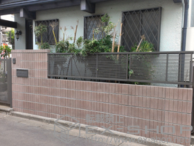 のフェンス・柵 シャレオR1型フェンス フリーポールタイプ 施工例