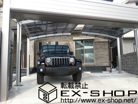 のカーポート レイナポート 積雪〜20cm対応＋レイナポート 柱カバー（小） 2枚入 施工例