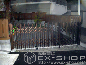 のカーゲート レイオス3型(ペットガード) ノンレール 片開き 施工例