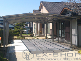 のカーポート カーブポートシグマIII ワイド 縦連棟 積雪〜20cm対応 施工例