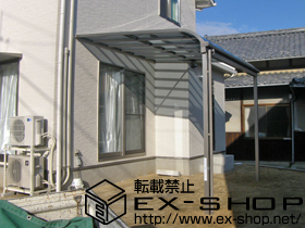 のテラス屋根 ライザーテラスII R型 テラスタイプ 単体 積雪〜20cm対応＋屋根材ホルダー 2本入り×3セット 施工例