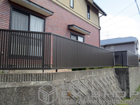 のフェンス・柵 シャレオR4型フェンス フリーポールタイプ 施工例