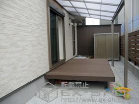 のテラス屋根 ライザーテラスII F型 テラスタイプ 単体 積雪〜20cm対応 施工例