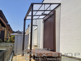 のテラス屋根 ライザーテラスII F型 テラスタイプ 単体 積雪〜20cm対応 施工例