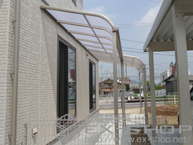 のテラス屋根 パワーアルファ RB型 テラスタイプ 単体 積雪〜30cm対応+ 吊り下げ物干し　標準　2本入 施工例