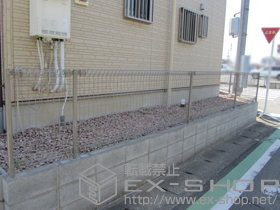 のフェンス・柵 ユメッシュR型フェンス 間仕切り支柱タイプ 施工例