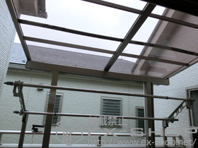 のバルコニー・ベランダ屋根 ライザーテラスII F型 屋根タイプ 単体 積雪〜20cm対応 施工例