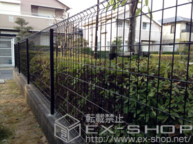 のフェンス・柵 イーネットフェンス1F型 自由柱タイプ 施工例