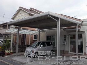 のカーポート ジーポートneo 積雪100cmＡタイプ 2台用 4本柱 積雪〜100cm対応 施工例