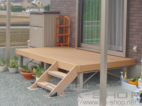 のウッドデッキ リウッドデッキ 200+ステップＳタイプ 施工例