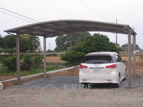 のカーポート カーブポートシグマIII ワイド 積雪〜30cm対応 施工例