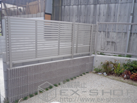 のフェンス・柵 エクスラインフェンス5型 自由柱タイプ 施工例