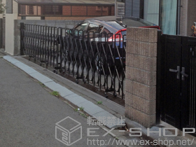 のカーゲート トリップゲート PB型 ノンレール 両開き 88W 施工例