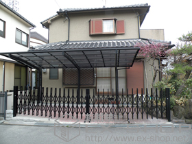 のカーゲート アルシャインII M型 Aタイプ ノンレール 両開き 680W 施工例