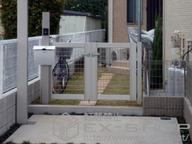 の門扉 エクスライン門扉16型 両開き 施工例