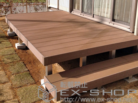 のウッドデッキ リウッドデッキ 200 R加工納まり 施工例