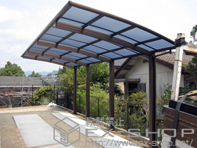 のカーポート レイナポートグランZ 延長　積雪〜20cm対応+屋根ふき材補強部品 施工例