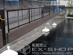 のフェンス・柵 レスティナメッシュフェンス2型 自由柱施工 施工例