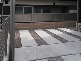 のフェンス・柵 ハイグリッドフェンスUF8型 フリーポールタイプ 施工例