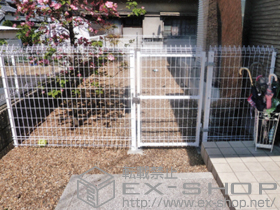 の門扉 メッシュフェンスG10 門扉 片開き 施工例