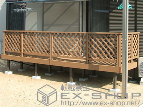 のウッドデッキ リコステージII+リコステージII デッキフェンス 施工例