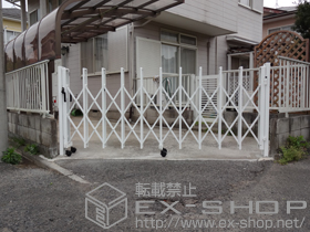 のカーゲート トリップゲート PB型 ノンレール 片開き 30S 施工例