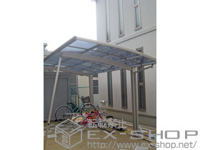 のカーポート プレシオスポート 積雪〜20cm対応+着脱式サポート柱　2本 施工例