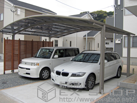 のカーポート カーブポートシグマIII ワイド 積雪〜30cm対応 施工例