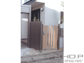 の門扉 ジオーナ門扉SA型 片開き 機能門柱使用 施工例