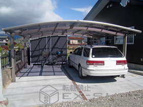 のカーポート カーブポートシグマIII ワイド 積雪〜30cm対応 施工例