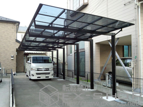 のカーポート マイリッシュ 前上がり 縦連棟 積雪〜20cm対応 施工例