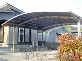 のカーポート カーブポートシグマIII ワイド 積雪〜30cm対応 施工例