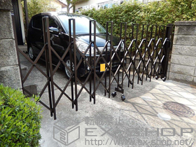 のカーゲート トリップゲート PA型 ノンレール 片開き 施工例