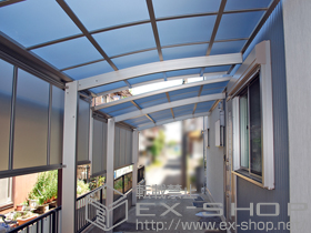 のカーポート レイナベーカポートグラン　積雪〜20cm対応+レイナポートグラン用サイドパネル 施工例