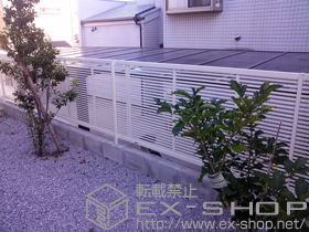 のフェンス・柵 エクスラインフェンス1型 自由柱 施工例