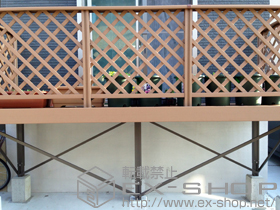 のウッドデッキ リコステージII +リコステージII用 デッキフェンス 施工例