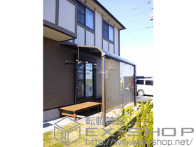 のテラス屋根 ライザーテラスII R型 テラスタイプ 単体 積雪〜20cm対応+吊り下げ式物干し ワイド ロング 2本入 施工例