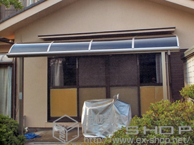 のテラス屋根 ライザーテラスII R型 テラスタイプ 単体 積雪〜20cm対応 施工例