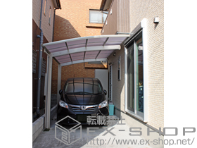 のカーポート プレシオスポート 積雪〜20cm対応＋着脱式サポート柱　2本 施工例