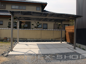 のカーポート エックスルーフ ワイド 積雪〜20cm対応 施工例
