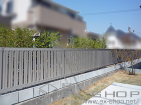 のフェンス・柵 エクスラインフェンス22型 自由柱タイプ 施工例