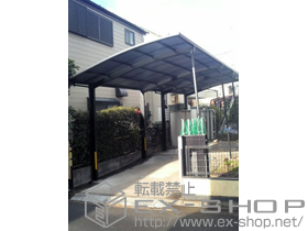 のカーポート カーブポートシグマIII 縦連棟 積雪〜20cm対応＋着脱式サポート　標準タイプ＋収納式物干し　ロングタイプ2本入 施工例