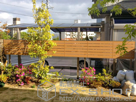 のフェンス・柵 ジオーナフェンス YS型 マテリアルカラー 多段柱タイプ 施工例