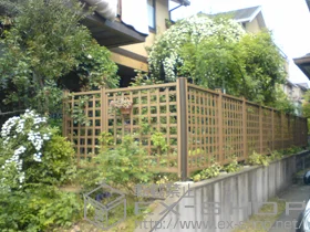 LIXIL ���N�V��(�g�X�e��)�̃t�F���X ���R�X�e�[�WII �E�b�h�p�[�e�B�V���� �䌅�i�q�p�l�� ���ߍ��ݎ{�H �{�H��