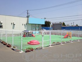 のフェンス・柵 メッシュフェンス G10 フリー支柱タイプ 施工例