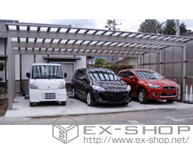 のカーポート スノースカイ スタンダードタイプ 積雪〜50ｃｍ対応+スノースカイ 側面パネル 3段仕様 施工例