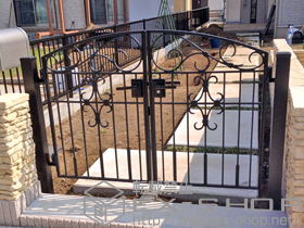 の門扉 コラゾン2型門扉 両開き 柱使用 施工例