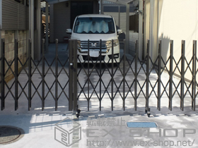 のカーゲート アルシャインII M型 Aタイプ ノンレール 片開き親子 (150＋270)SP 施工例