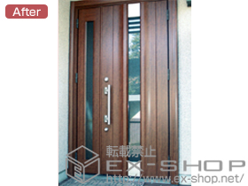 の玄関ドア リシェント アルミ仕様　親子R　M1型 施工例