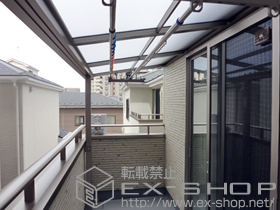 のバルコニー・ベランダ屋根 ライザーテラスII F型 屋根タイプ 単体 積雪〜20cm対応 施工例